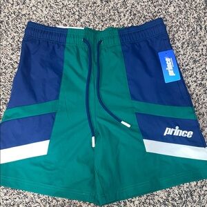 Prince Navy and Green 7” Active Sport Shorts Men’s Size Small | NWT